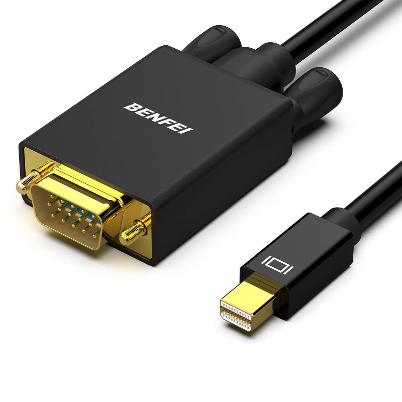 BENFEI Mini DisplayPort to VGA 3 Feet Cable, Mini DisplayPort to VGA Cable (Thunderbolt 2 Compatible) with MacBook Air/Pro, Surface Pro/Dock, Monitor, Projector - Image 1